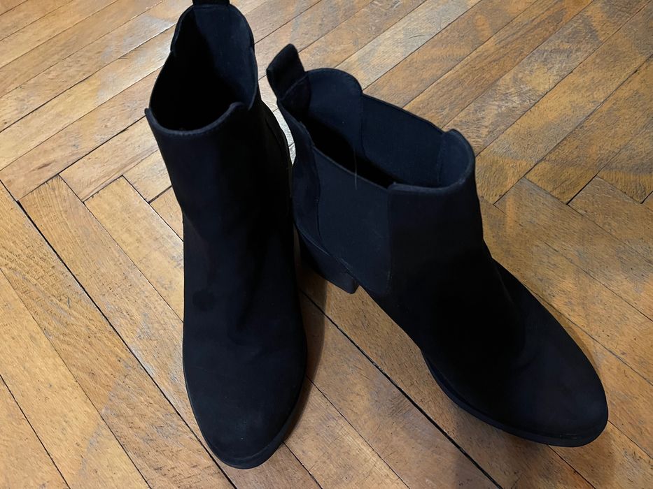 negre velur, DIVIDED, stil Chelsea, brand H&M