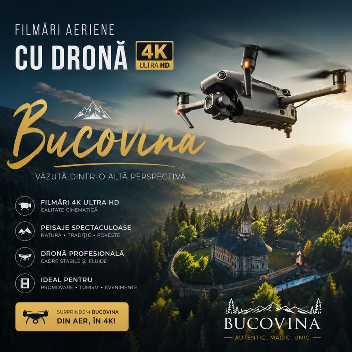 Reclame și Filmări Aeriene cu Dronă