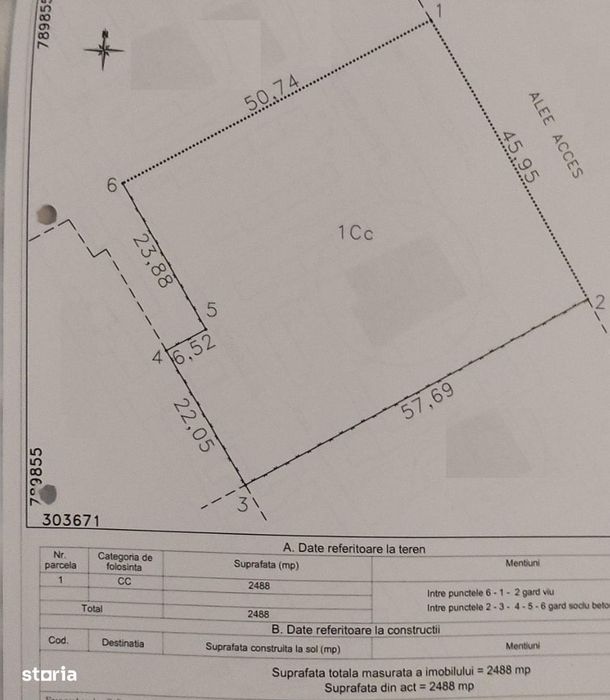 Teren ideal dezvoltare imobiliara.