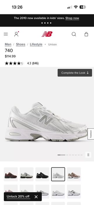 New balance 740 43eu original