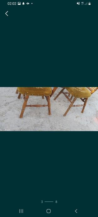 Scaune  vechi  sculptate set de 4