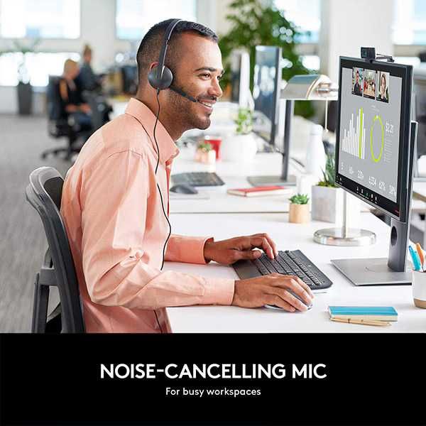 Casti Logitech On-Ear H340 cu microfon negru interfata USB noi sigilate