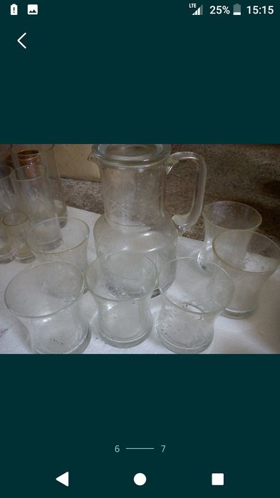 Cristal rosu pahare