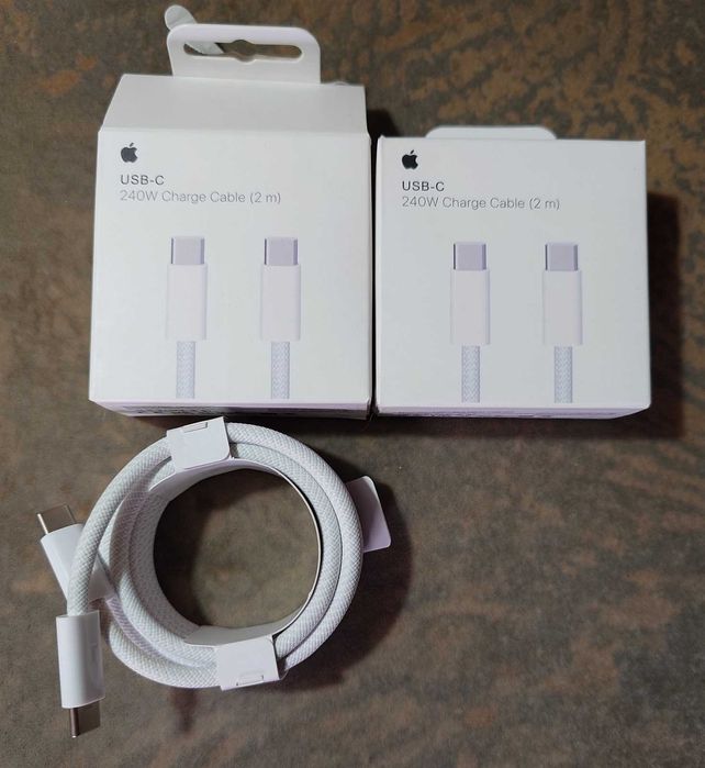 Cablu Apple 240W USB-C  MU2G3ZM/A Woven  2 m sigilat - iphone 16 Ipad