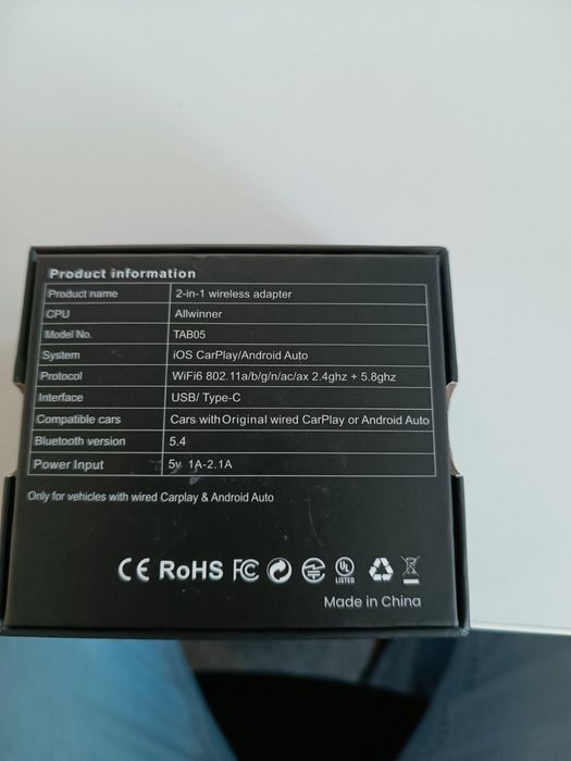 Wireless CarPlay/android Auti adapter
