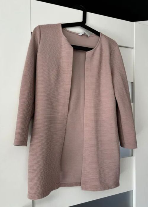 Нова дамска наметка жилетка сако черна розова  XS S M