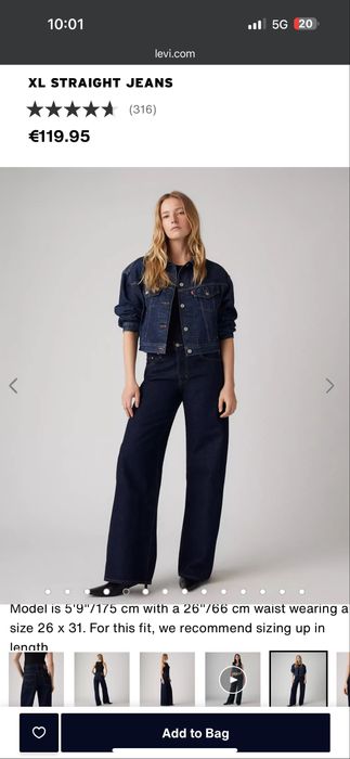 Дънки LEVIS; модел XL straight; размер 28