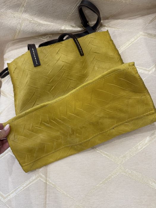 Шоппер из натуральной кожи