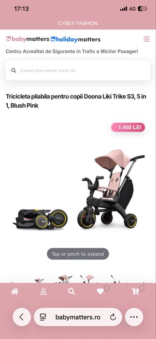 Doona Liki trike s3, 5 in 1, blush pink