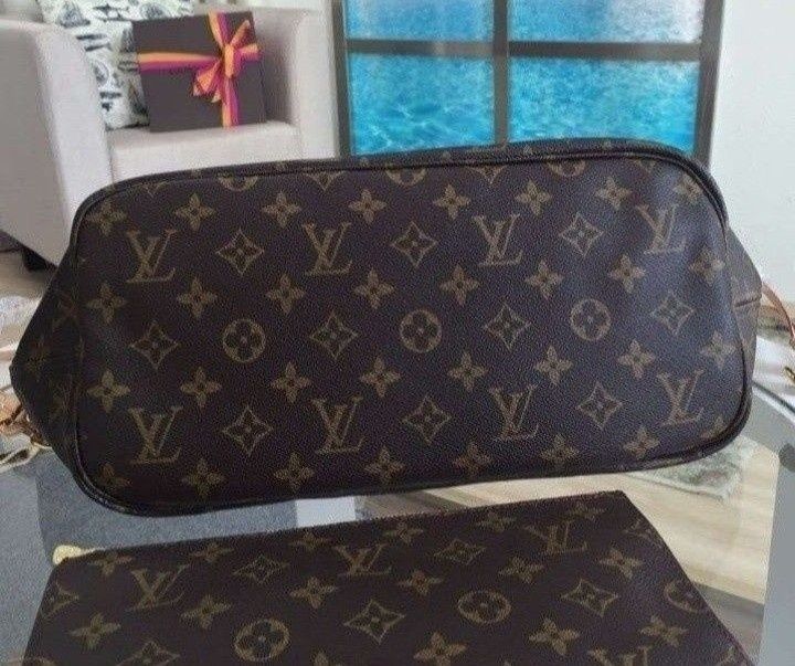 Geanta Louis Vuitton Neverfull piele naturala,Franța,card,certificat
