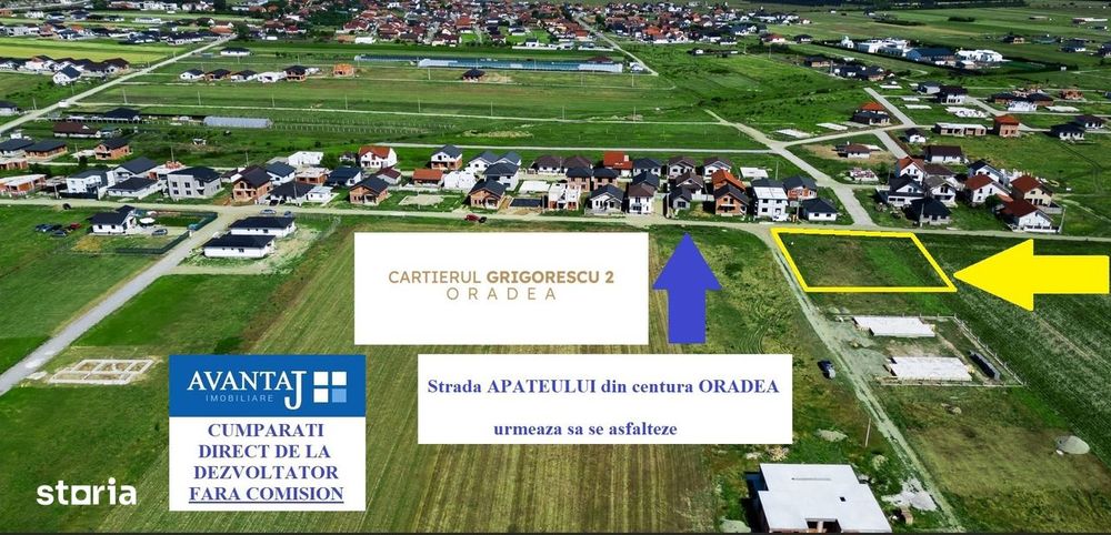 Parcela in cartierul Grigorescu 2 chiar pe str Apateului cu utilitati