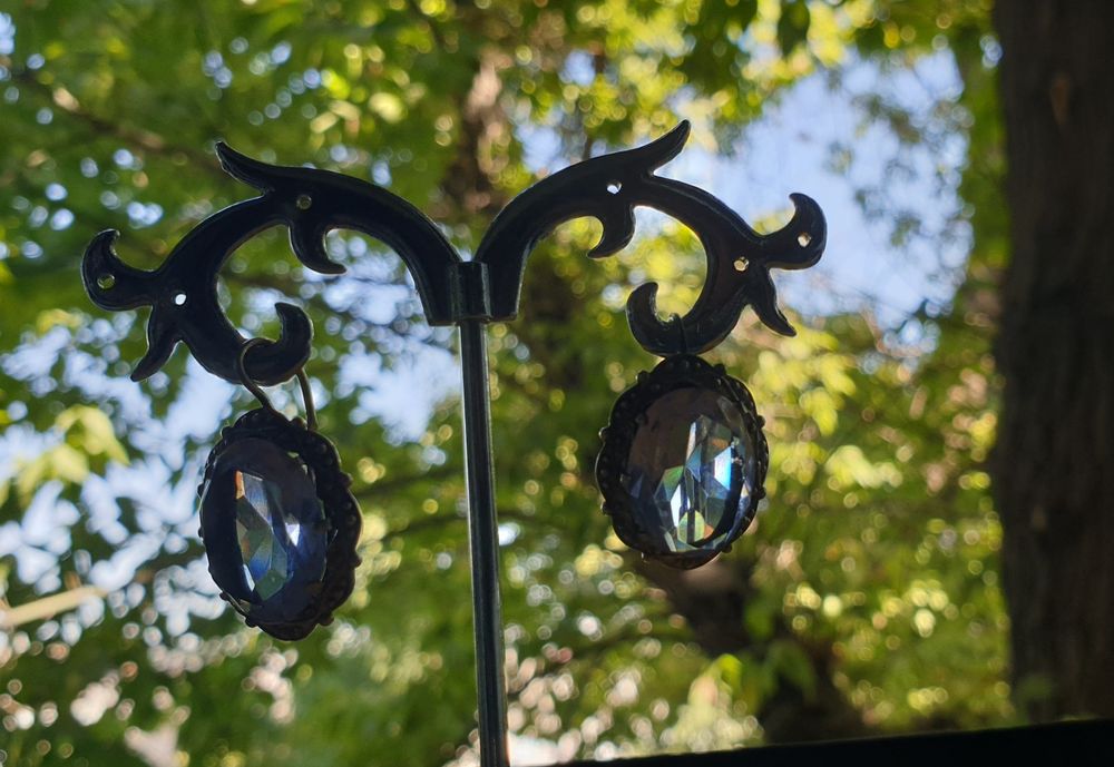 Серьги серебро 875 проба Красная пресня