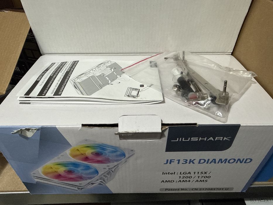 JIUSHARK JF13K DIAMOND Cooler Procesor CPU AMD AM4 AM5 Dual Fan 2x120mm 7 Heatpipes PWM Low Profile Top Down Gaming Resigilat Open Box