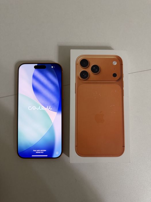 Почти новый iphone 17 pro max 256 orange