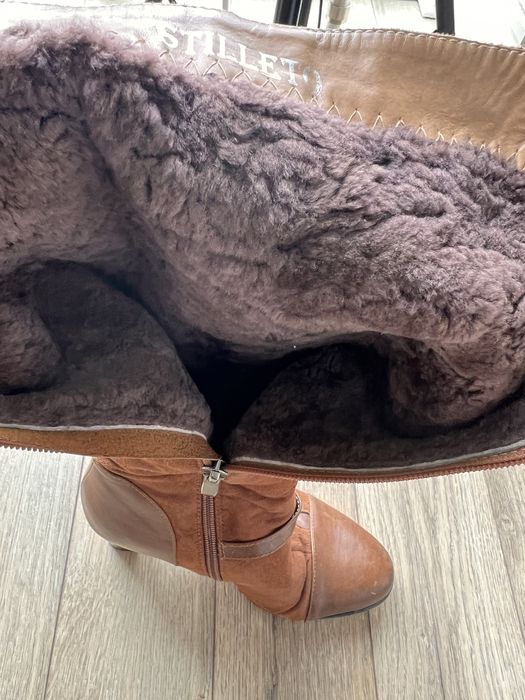 Сапоги замшевые зима