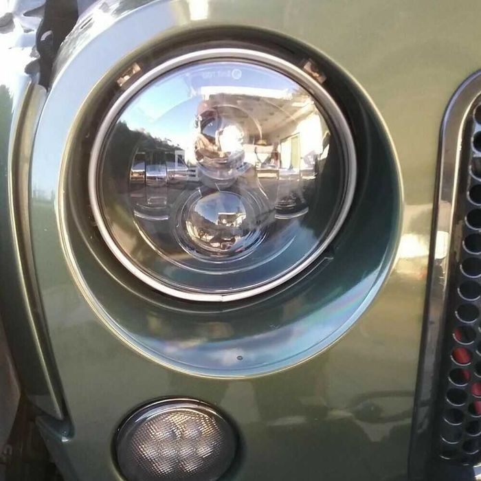 Set Faruri LED JEEP Wrangler JT JK Rubicon Sahara 60w “BLACK”