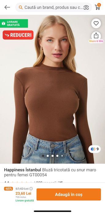 Maleta maro cu maneca lunga Trendyol