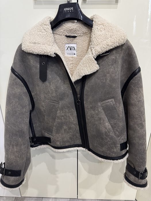 Палто Zara имитация на овча кожа