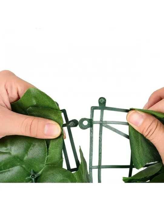 Gard,Paravan artifical verde cu frunze 300x100cm