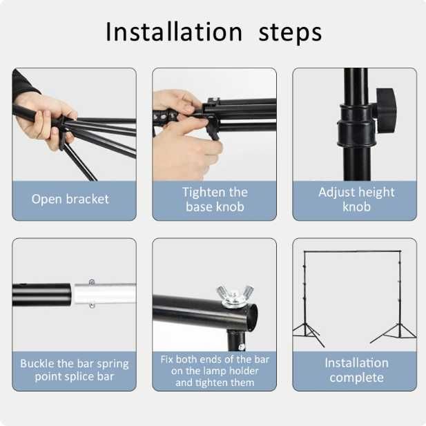 К-кт Фонова система 2х3 м., фон 2х3м. 3бр , бял , зелен , черен / фото