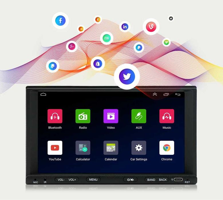 7” 2-DIN мултимедия с Android 13, RDS, 64GB ROM, RAM 4GB,
