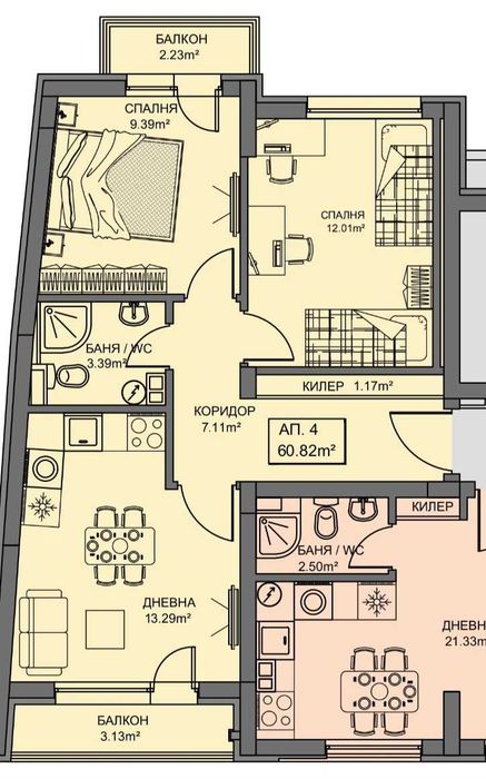 Продава се Тристаен апартамент в София, Сухата река - 72 кв.м за 1792 €/кв.м - Снимка #8