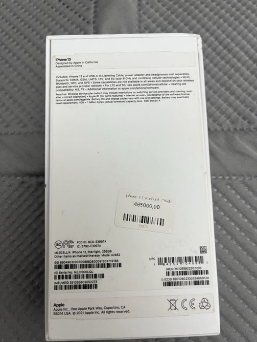Iphone 13 starlight 256gb