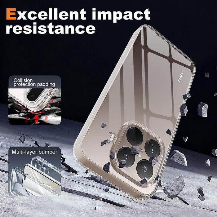 Прозрачен 360° градуса кейс за xiaomi 15t pro