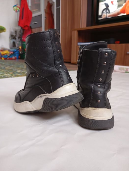 Сапоги для девочки, демисезонные, кожаные