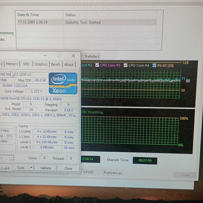 комплект Core i7 3th gen(1230v2)+h61 ECS+cooler
