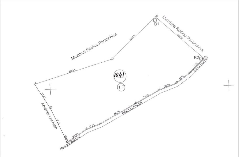 Teren 10469 mp, Saru Dornei, deschidere de 183 m, pret 3,7 euro/mp