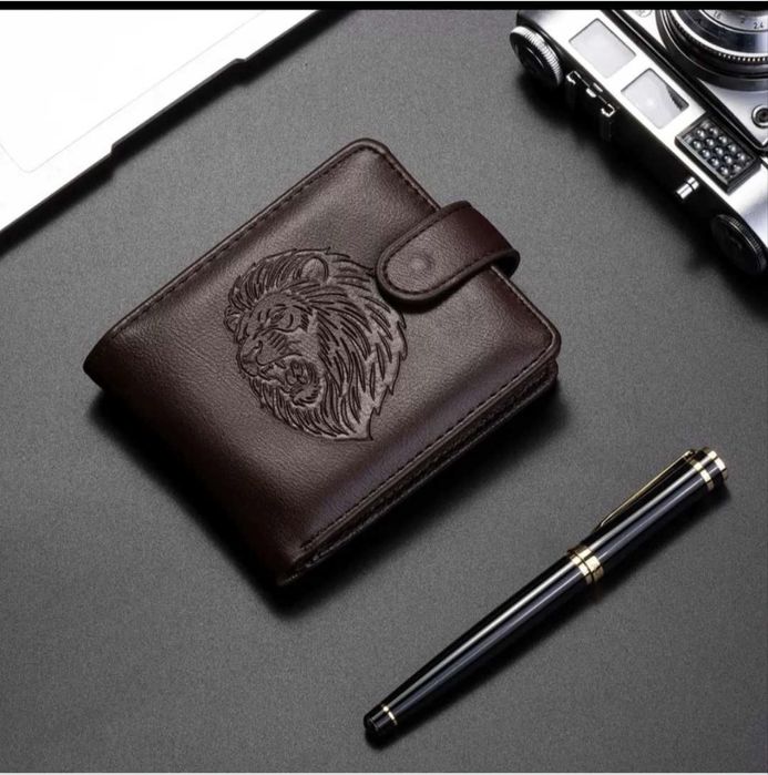 Мужской кошелёк коричневый, новый, винтаж из новой колекцие