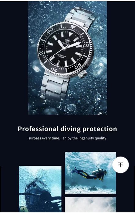 Чисто нов diver автоматичен-механичен часовник Addiesdive+ гумена вери