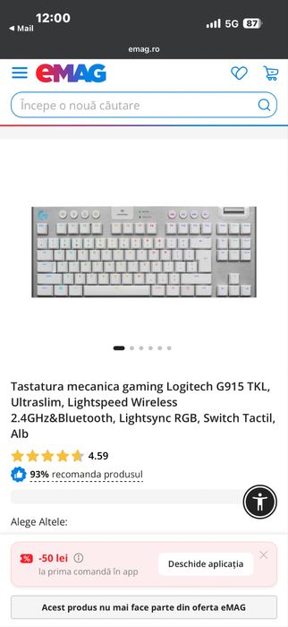 Tastatura logitec  G915