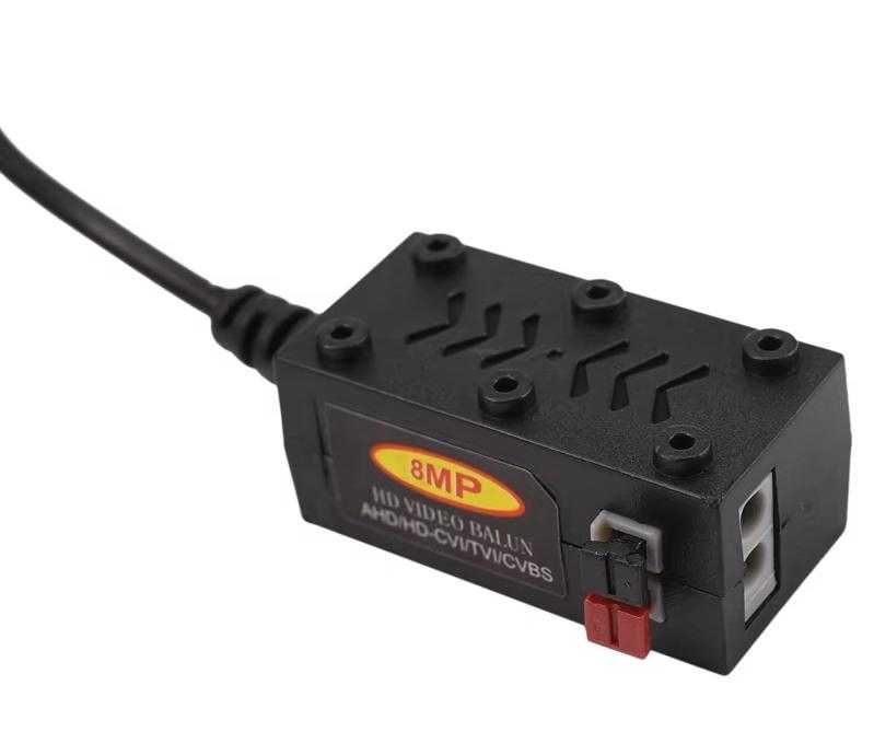 Видео Балун до 8 MPx Комплект от 2 броя Twisted Pair Transmitter 4K FULL HD 1080P Video Balun за 1MP/2MP/3MP/4MP/5MP/8MP HD-CVI/AHD/HD-TVI/CVBS Камери