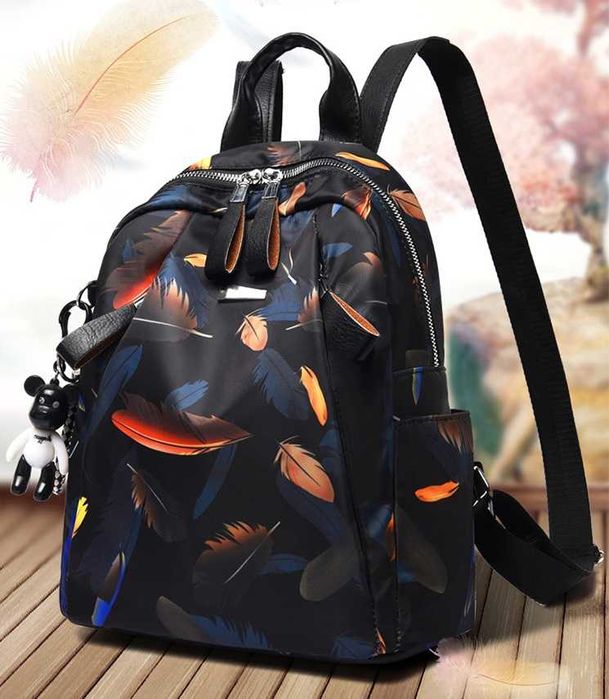 Дамска раница Butterflies, сива