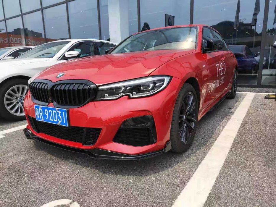Lip Bara Fata BMW Seria 3 G20 G21 Pre-LCI 2018-2022 Negru Lucios