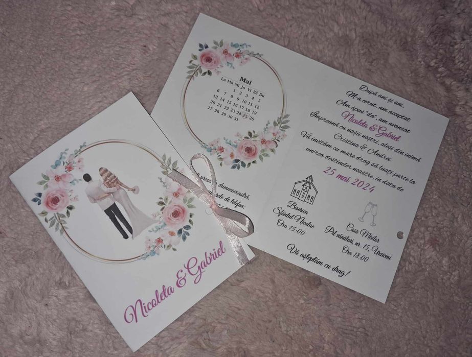 Invitatii si plicuri nunta, botez!