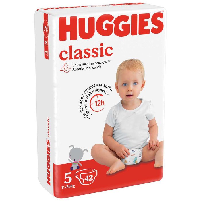 Подгузники Huggies classic 5 11-25кг 42шт (памперсы)