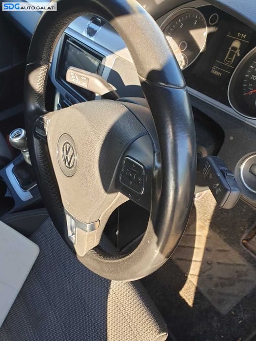 Volan Piele 3 Spite cu Comenzi Fara Airbag Volkswagen Passat CC 2008 - 2012 [C3771]