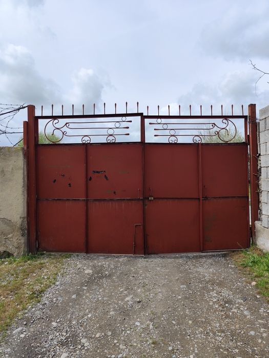 Ворота калын листпен.