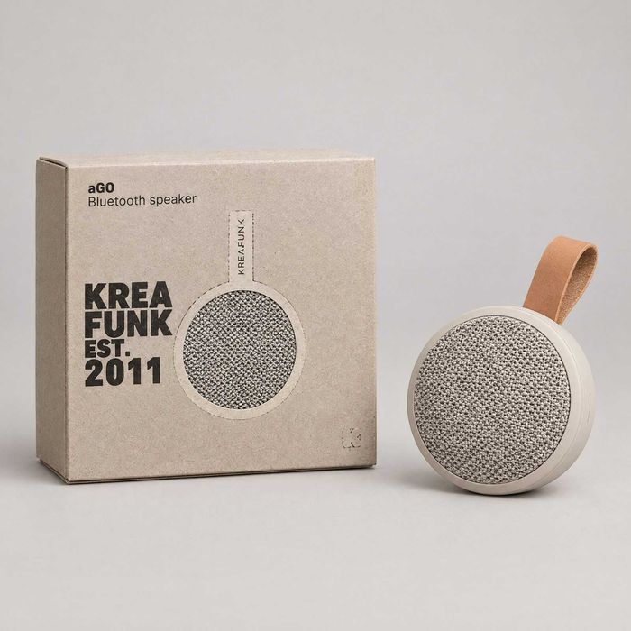Bluetooth колонка Kreafunk aGO, Ivory Sand — нова, запечатана