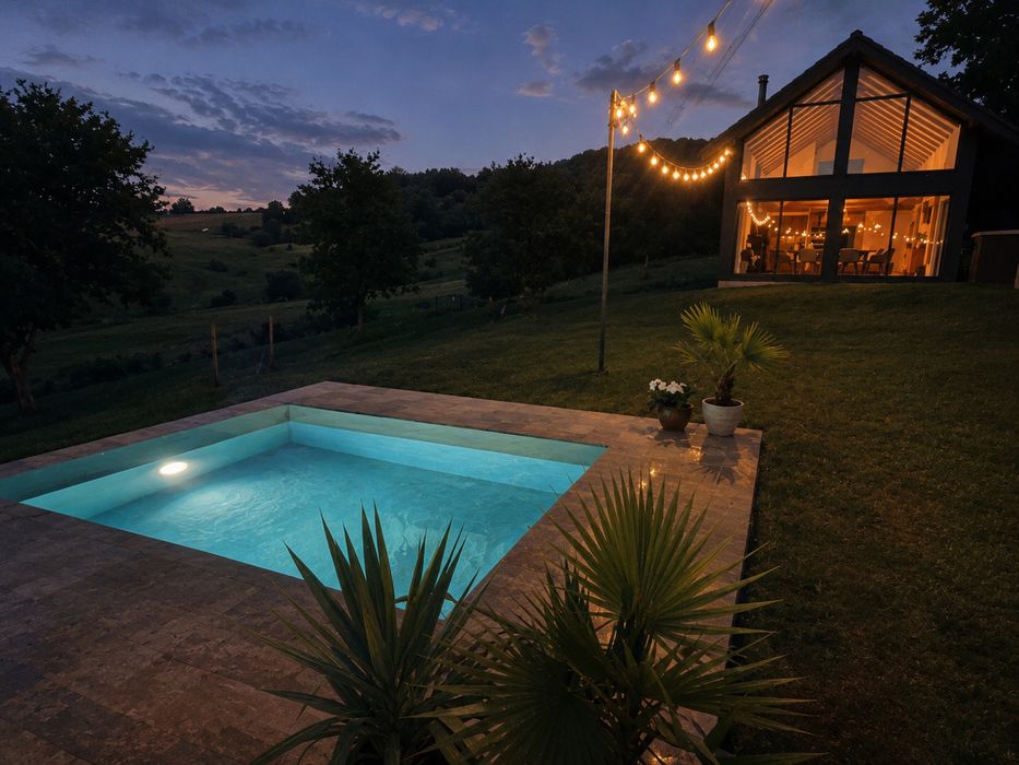 Inchiriez cabana moderna cu piscina/ciubar/sauna Sibiu/Hamba Grosser Raw