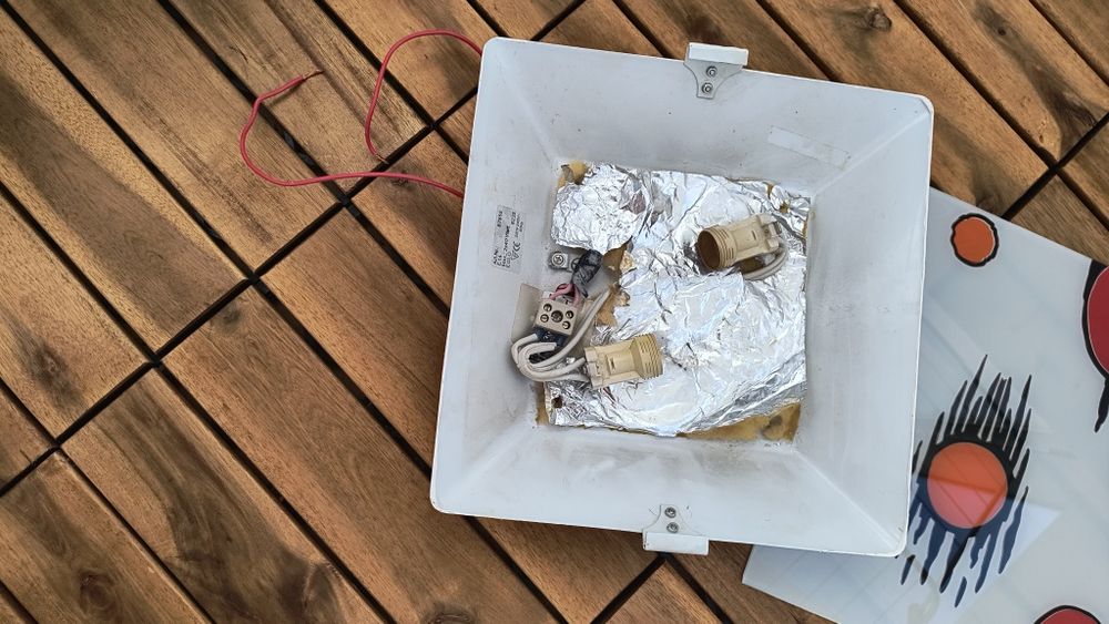 Aplică/Plafonieră sticlă 2 becuri
