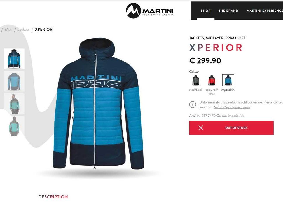 Яке Martini Xperior 4377470 ;