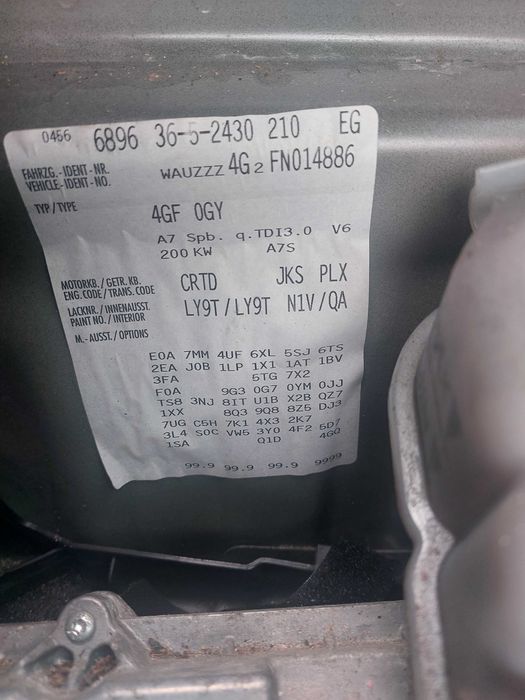 Автоматична скор. кутия Audi A6 C7/A7 3.0TDI 272кс Quattro код JKS PLX