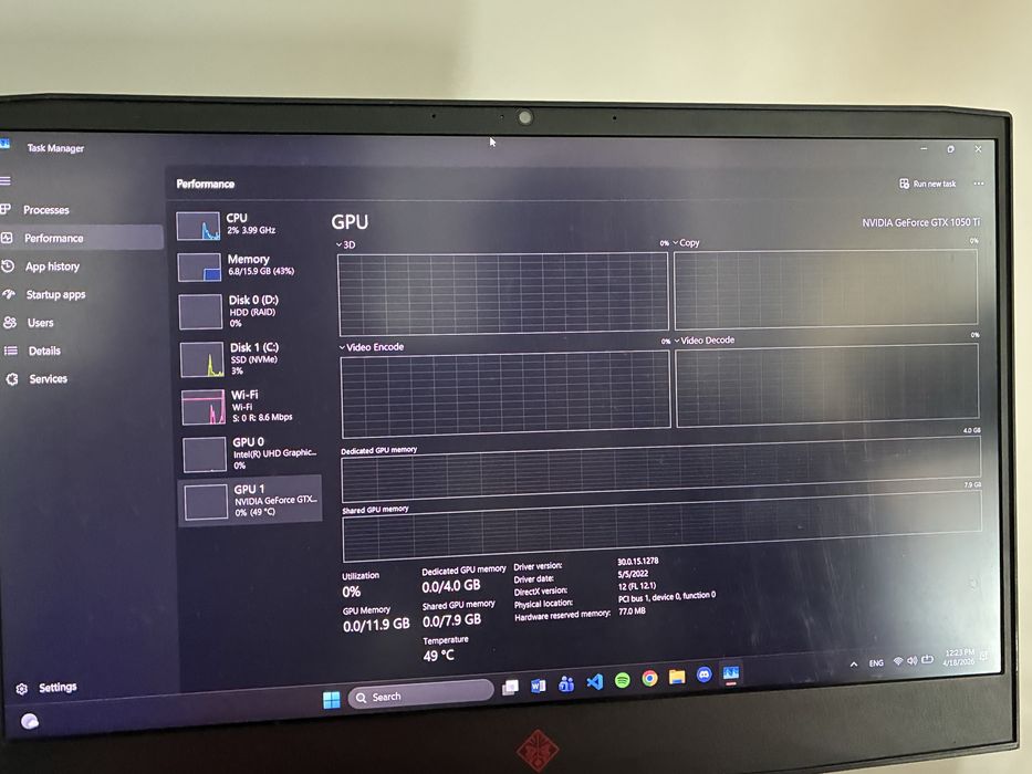 Laptop Gaming HP OMEN 15 - Full Box - Stare Excelentă