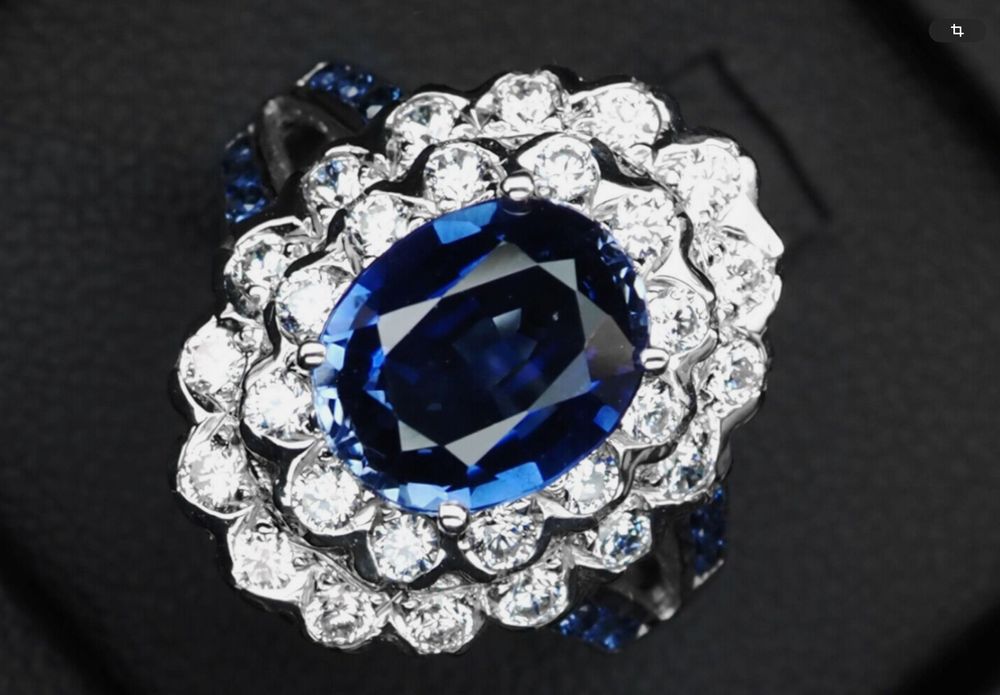 2 Inele noi argint 925 rodiat cu safire naturale