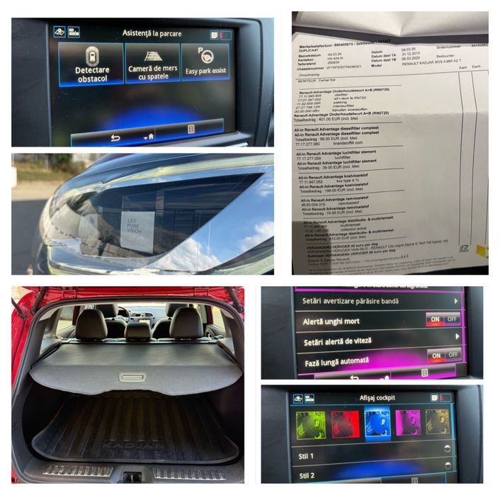 Renault Kadjar Bose 1.5 dci 110 cp ,Led Pure Vision , Distributie + Ulei cutie schimbate in repr. Renault 2026 , istoric Complet Renault !!