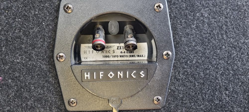 Vând subwoofer Hifonics 1000w+stație+condensator